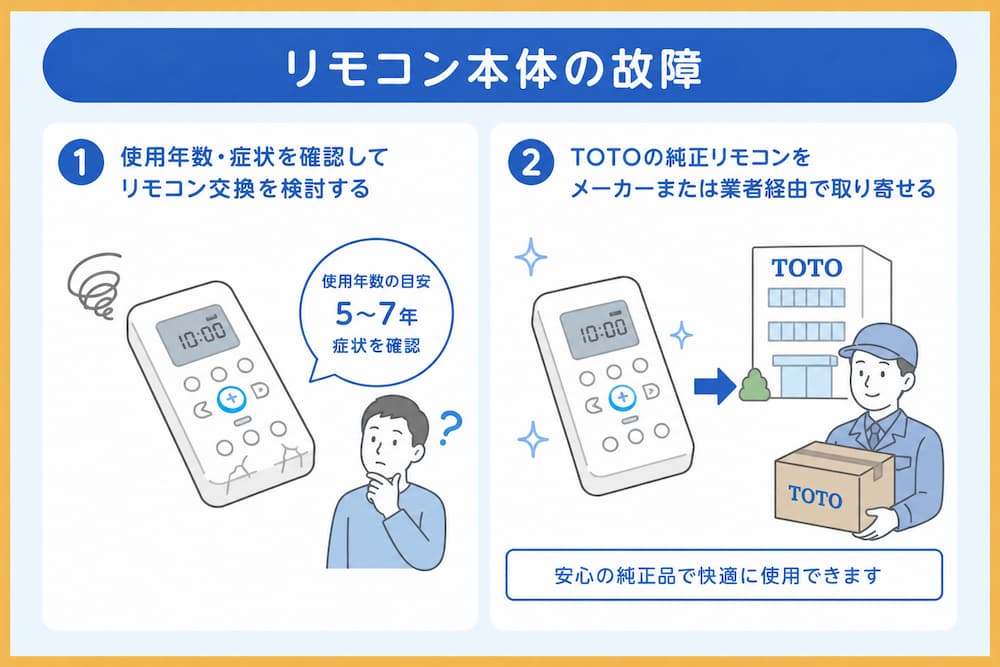 リモコン本体の故障