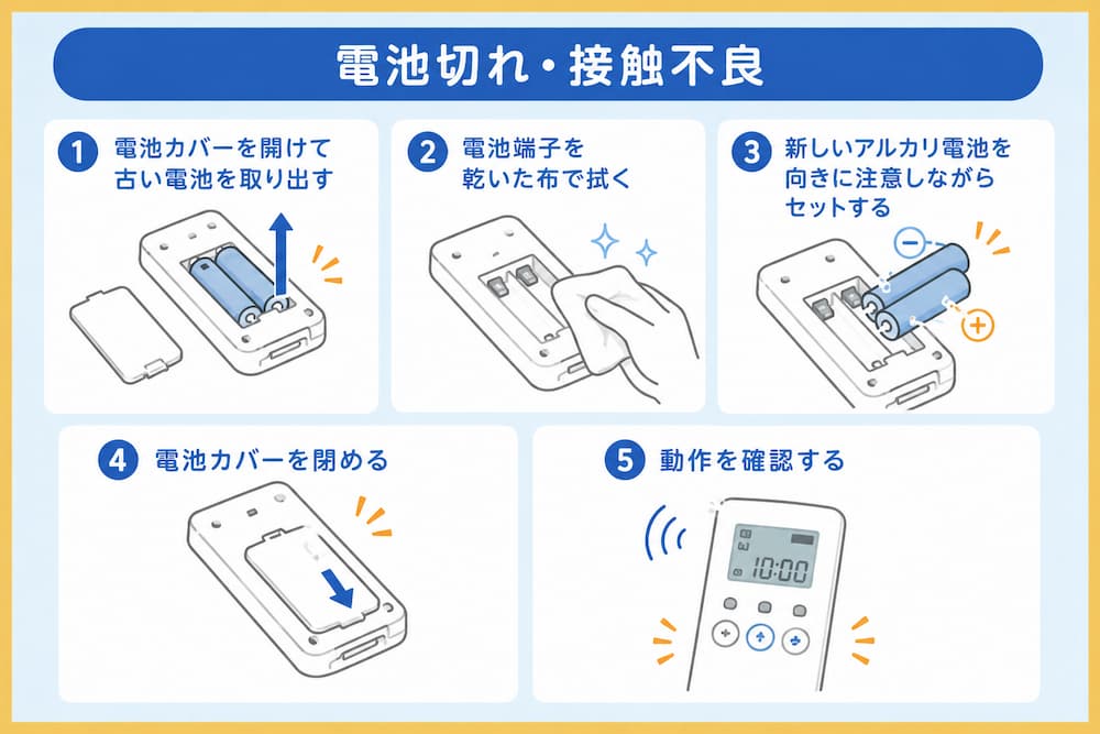 電池切れ・接触不良