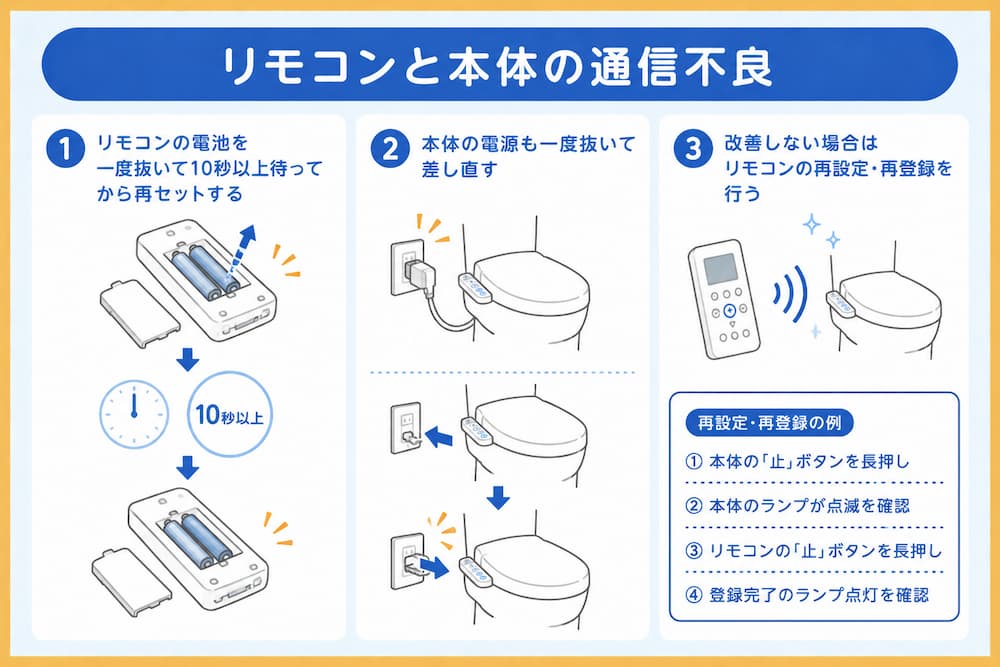リモコンと本体の通信不良