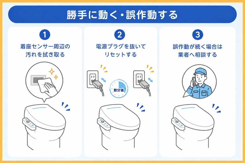 勝手に動く・誤作動する